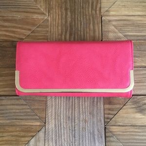 Hot Pink/Coral Clutch